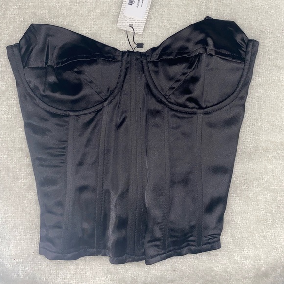 Satin Corset Top, Boohoo Size 8 crop top - Picture 1 of 4